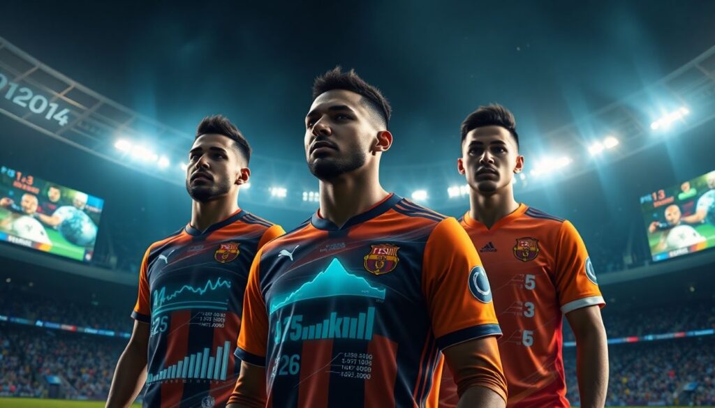 Звезды футбола эпохи X: сравнение стилей и техник - иллюстрация