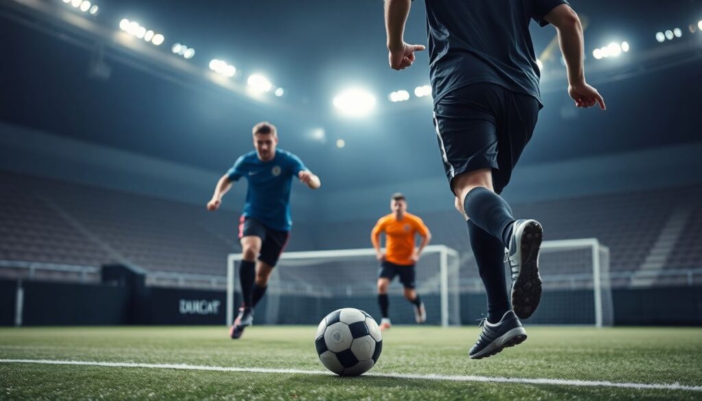 Тренировка финтов на ворота: упражнения для быстрого старта - иллюстрация