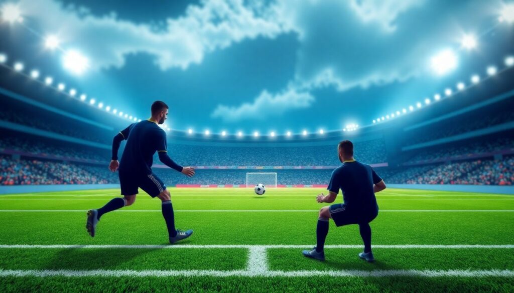 Футбол и графика: визуальные решения в матчах - иллюстрация