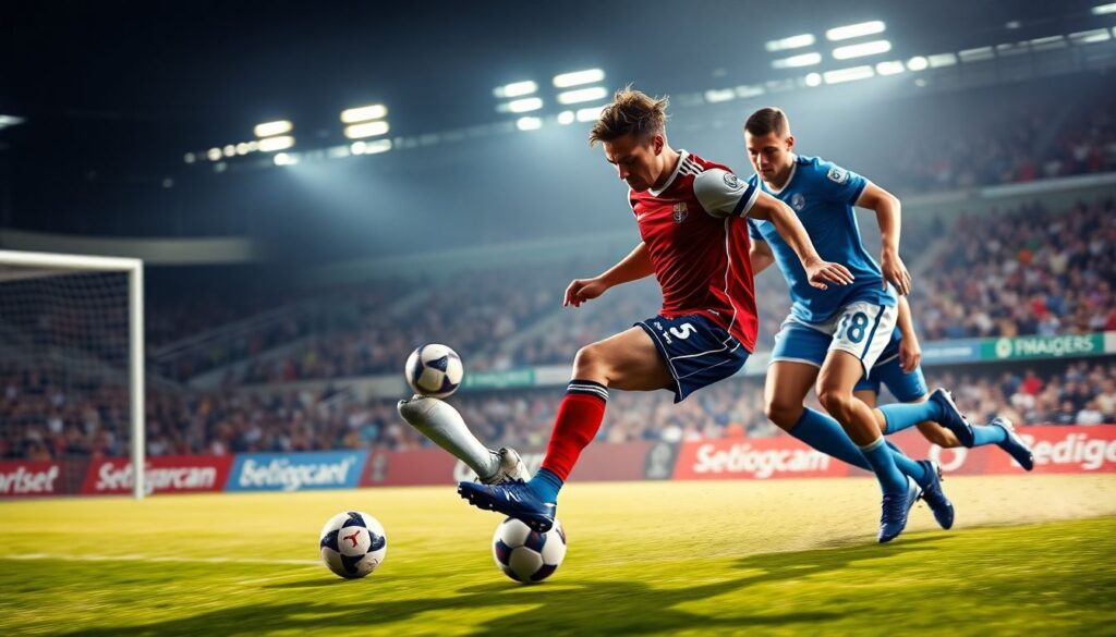 Разные стили финтов: от дриблинга к обводке - иллюстрация