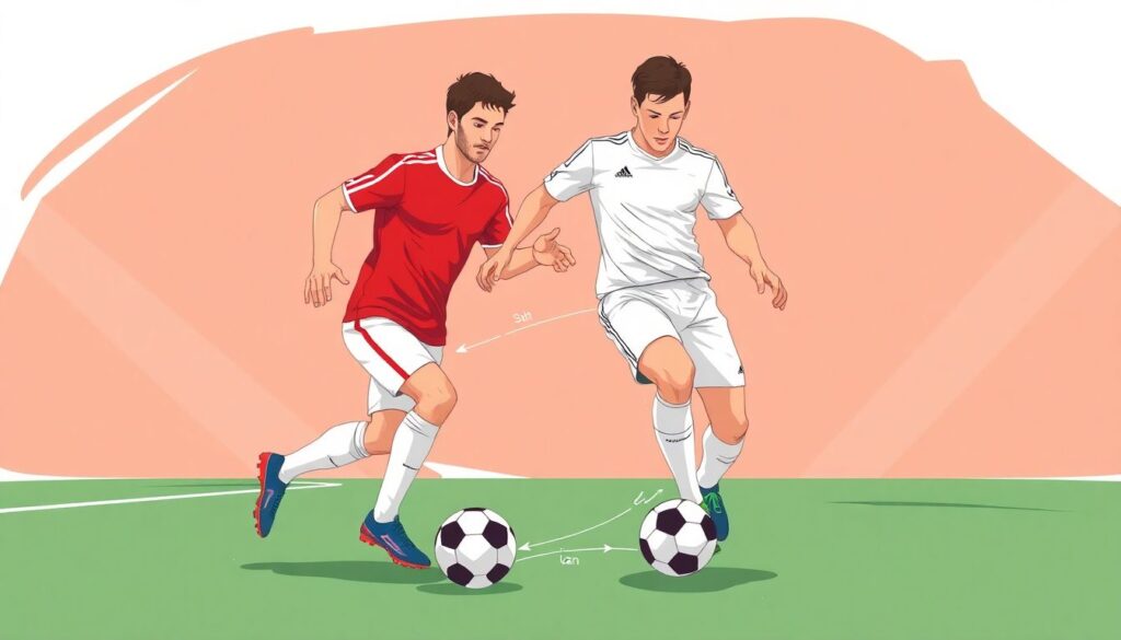 Детали финтов: шаг, направление, угол - иллюстрация