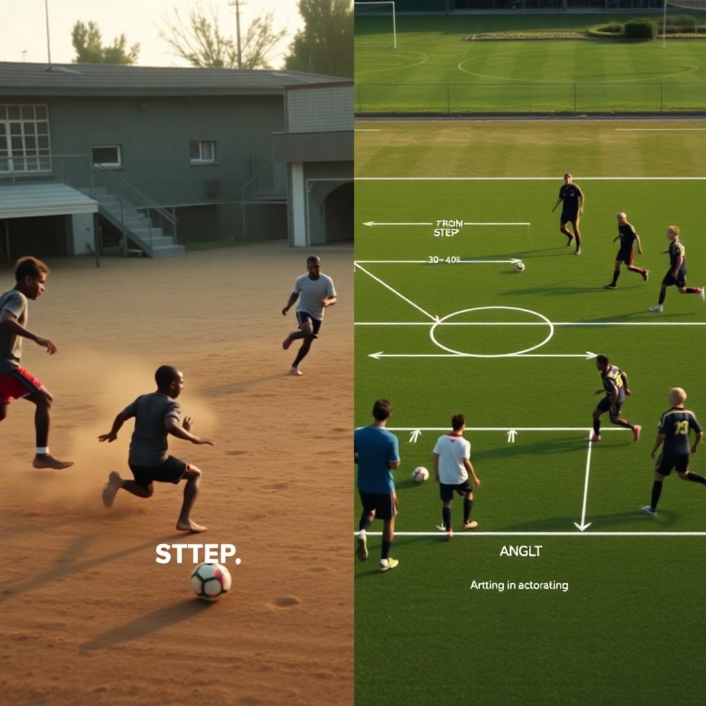 Детали финтов: шаг, направление и угол в технике футбольных обманов