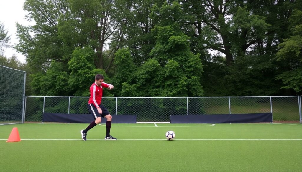 Финты вокруг штрафной: варианты обводок и финтов - иллюстрация